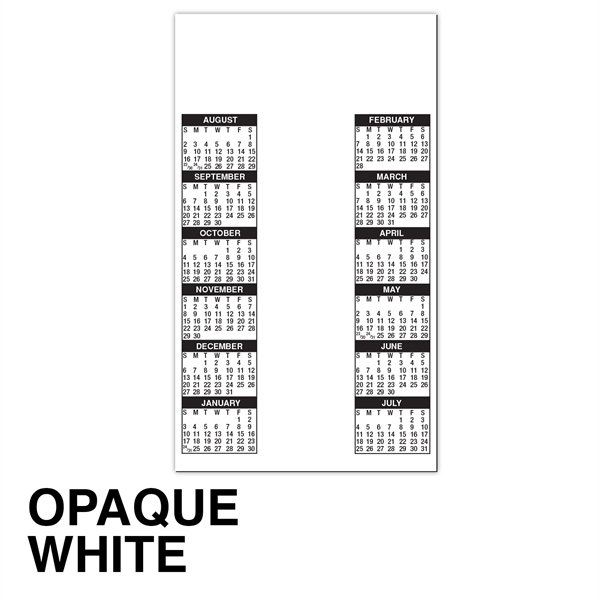 Magnet 20 mil - calendar rectangle. Digital four color process print;... from ASI 80210 Quikey Mfg Co Inc / Quikey Line