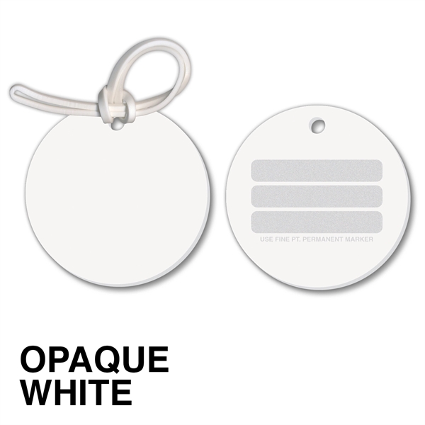 Bag & Luggage tag - large round - full color. Flexible;... from ASI 80210 Quikey Mfg Co Inc / Quikey Line