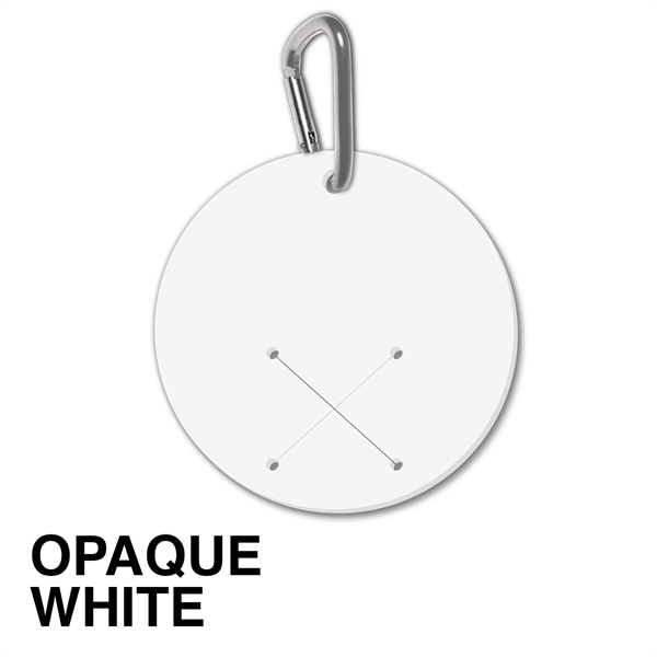 Golf towel holder - round - full color. Flexible; digital four... from ASI 80210 Quikey Mfg Co Inc / Quikey Line