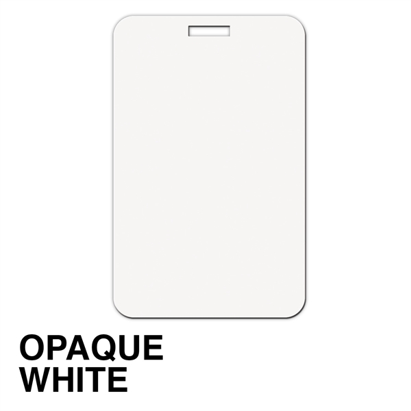 Laminated card stock badge - rectangle - full color. Digital 4-color... from ASI 80210 Quikey Mfg Co Inc / Quikey Line