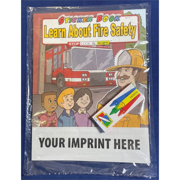 Learn About Fire Safety sticker and coloring activity book fun pack.... from ASI 45815 Coloring Book Solutions / Coloring Book Solutions™