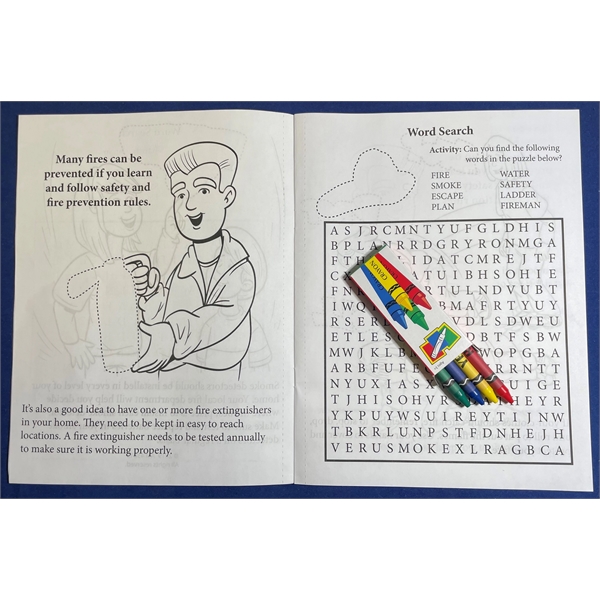 Learn About Fire Safety sticker and coloring activity book fun pack.... from ASI 45815 Coloring Book Solutions / Coloring Book Solutions™