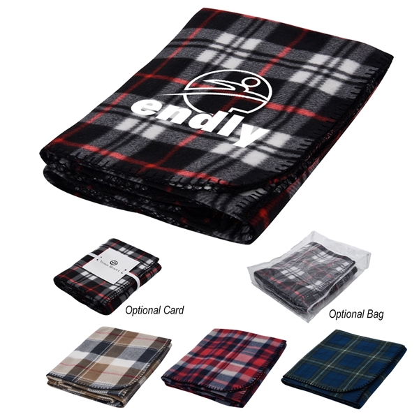 Fraser fleece blanket for decoration and getting cozy underneath for comfort.... from ASI 61125 Hit Promotional Products / Hit®