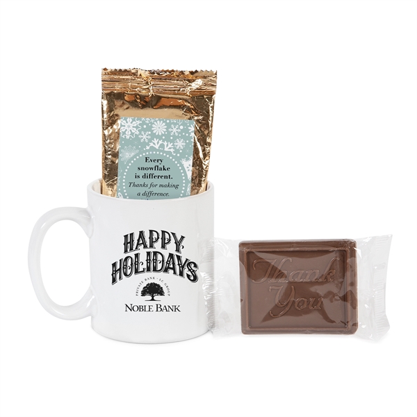 Gift set that includes an 11 oz. ceramic mug, a chocolate... from ASI 44900 NC Custom (CI/Lanco)