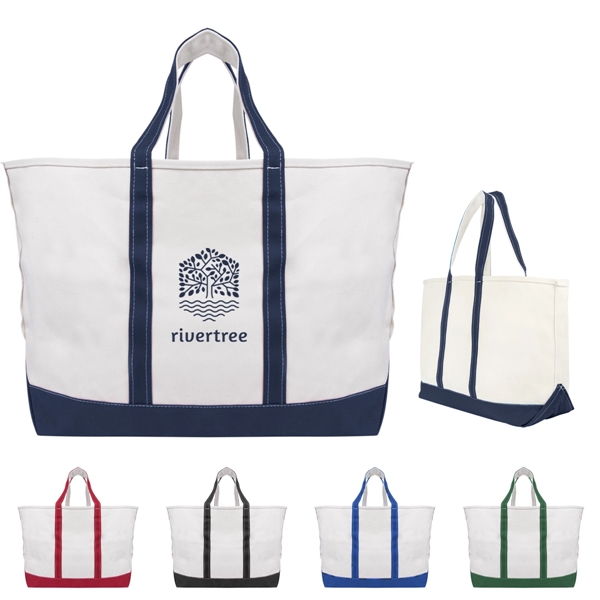 Boat tote bag made of cotton canvas with an open main... from ASI 61125 Hit Promotional Products / Hit®