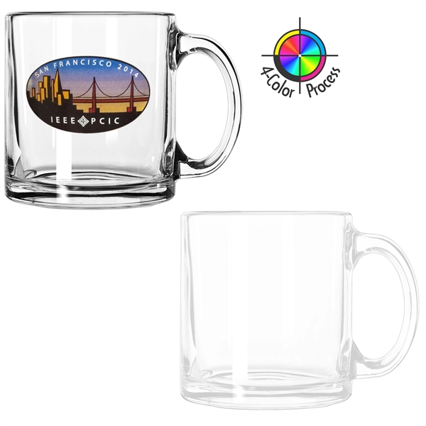 13oz Clear or Frosted Glass C-Handle Mug... from ASI 80093 Pyrographics / Pyrographics Line