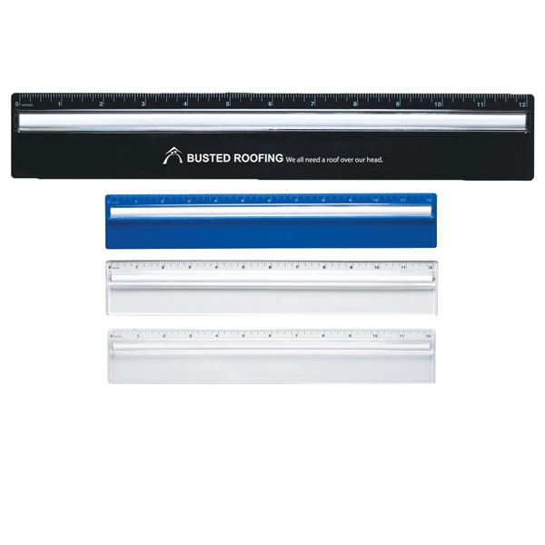 Plastic 12" ruler with magnifying glass.... from ASI 61125 Hit Promotional Products / Hit®