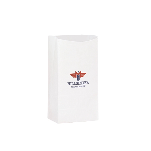 Classic style white kraft grocery bag with full color imprint.... from ASI 35290 American Ad Bag Co
