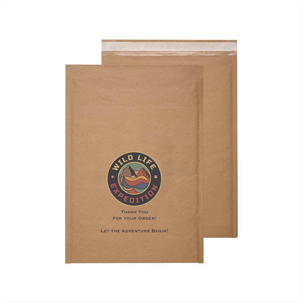 9 1/2" x 14 1/4" natural kraft padded mailer envelope with... from ASI 35290 American Ad Bag Co