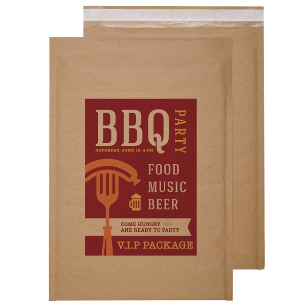 14 1/4" x 20" natural kraft padded mailer envelope with full... from ASI 35290 American Ad Bag Co