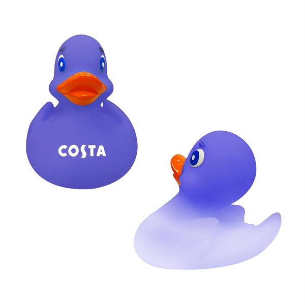 4" x 3.75" x 3" thermochromic PVC color-changing rubber ducks.... from ASI 63549 Jornik Manufacturing Corp / Jornik