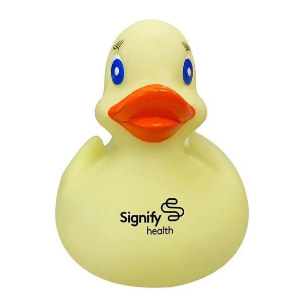 4" x 3.75" x 3" thermochromic PVC color-changing rubber ducks.... from ASI 63549 Jornik Manufacturing Corp / Jornik