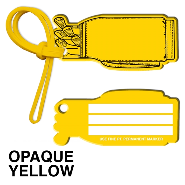 Bag & luggage tag - golf bag - spot color. Flexible;... from ASI 80210 Quikey Mfg Co Inc / Quikey Line