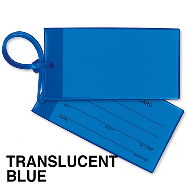 Bag & luggage tag - business card insert. Flexible; spot color... from ASI 80210 Quikey Mfg Co Inc / Quikey Line