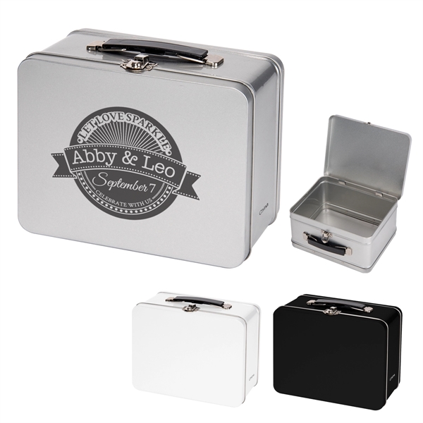 Throwback tin lunch box for taking your meal to work or... from ASI 61125 Hit Promotional Products / Hit®
