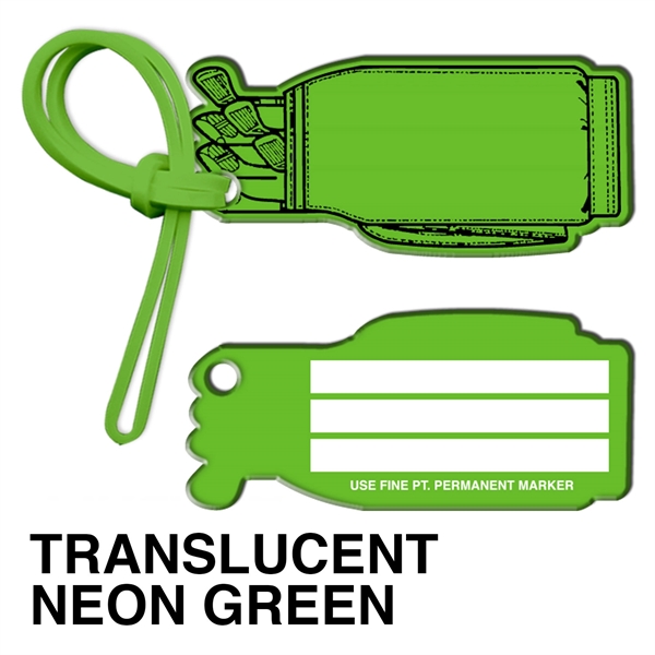 Bag & luggage tag - golf bag - spot color. Flexible;... from ASI 80210 Quikey Mfg Co Inc / Quikey Line