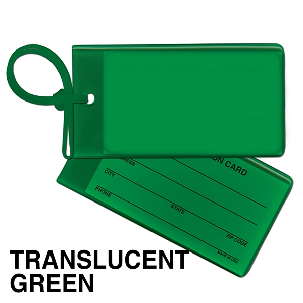 Bag & luggage tag - business card insert. Flexible; spot color... from ASI 80210 Quikey Mfg Co Inc / Quikey Line