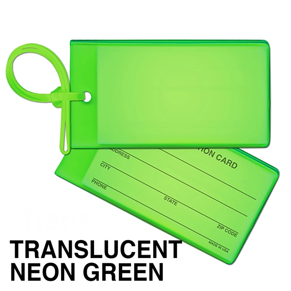 Bag & luggage tag - business card insert. Flexible; spot color... from ASI 80210 Quikey Mfg Co Inc / Quikey Line