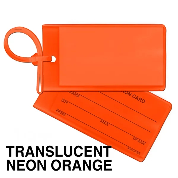 Bag & luggage tag - business card insert. Flexible; spot color... from ASI 80210 Quikey Mfg Co Inc / Quikey Line