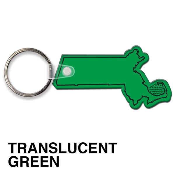 Key tag - Massachusetts - spot color. Flexible; 17 colors; spot... from ASI 80210 Quikey Mfg Co Inc / Quikey Line