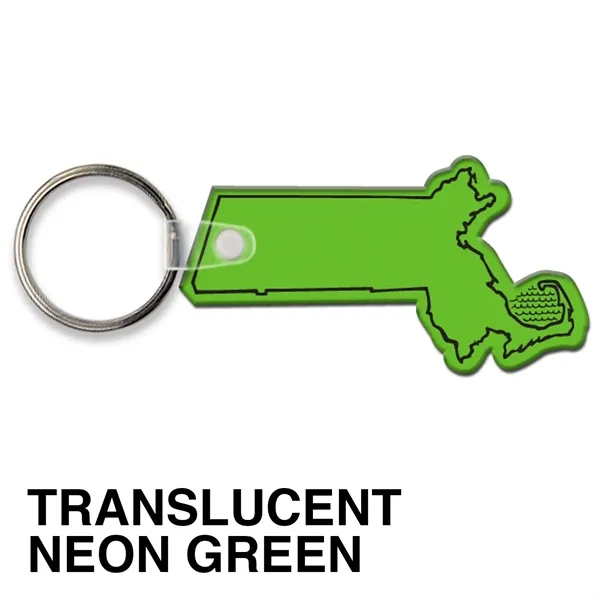 Key tag - Massachusetts - spot color. Flexible; 17 colors; spot... from ASI 80210 Quikey Mfg Co Inc / Quikey Line