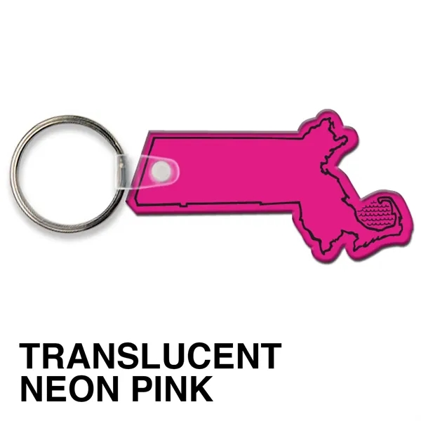 Key tag - Massachusetts - spot color. Flexible; 17 colors; spot... from ASI 80210 Quikey Mfg Co Inc / Quikey Line