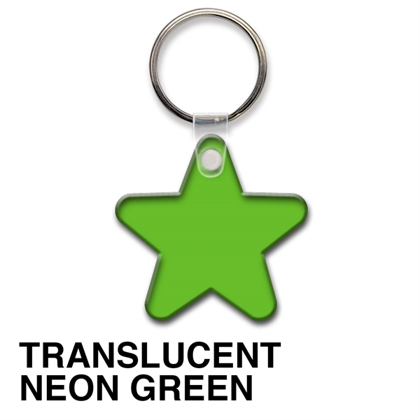 Key tag - star - spot color. Flexible; 17 product colors;... from ASI 80210 Quikey Mfg Co Inc / Quikey Line