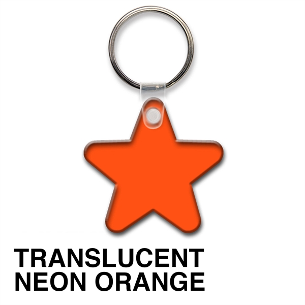 Key tag - star - spot color. Flexible; 17 product colors;... from ASI 80210 Quikey Mfg Co Inc / Quikey Line