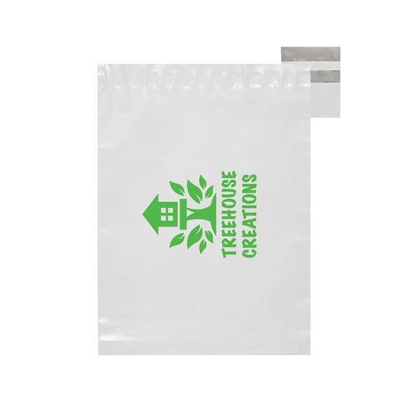 12" x 15" White poly mailer envelope with 2" peel and... from ASI 35290 American Ad Bag Co