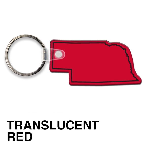 Key tag - Nebraska - spot color. Flexible; 17 colors; screen... from ASI 80210 Quikey Mfg Co Inc / Quikey Line