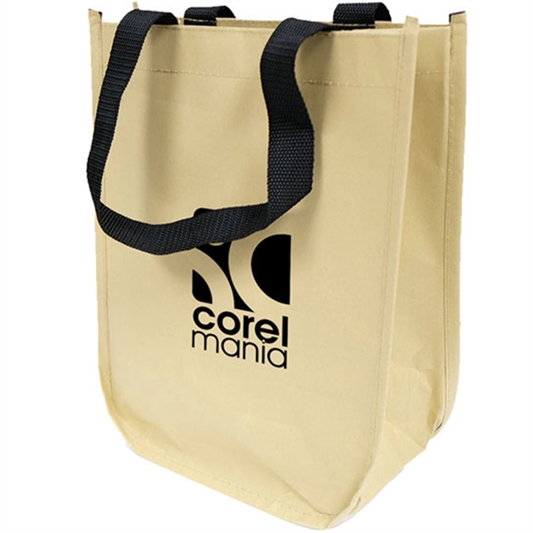 This kraft fashion tote is made from 50% recycled laminated kraft... from ASI 61966 HPG / Beacon Promotions