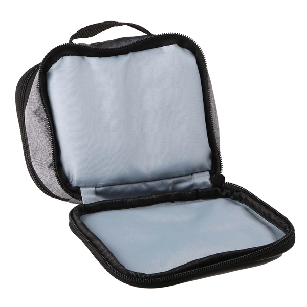 Toiletry Bag with 4 empty 1oz clear bottles with flip caps.... from ASI 61966 HPG / Mixie