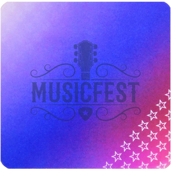 The Lenticular Coaster hosts a color gradient that changes as you... from ASI 61966 HPG / Beacon Promotions