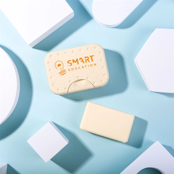 Beige wheat straw bar soap travel container.... from ASI 61966 HPG / Mixie