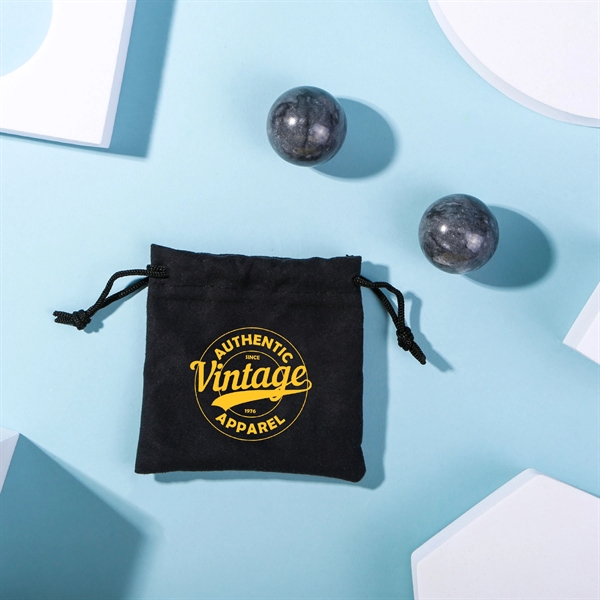 Set of 2 marble hand therapy Baoding balls in a drawstring... from ASI 61966 HPG / Mixie