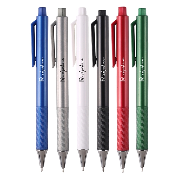 The Swizzle is a holographic textured grip pen with a glossy... from ASI 61966 HPG / Hub Pen