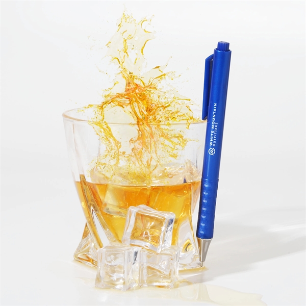 The Swizzle is a holographic textured grip pen with a glossy... from ASI 61966 HPG / Hub Pen