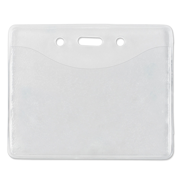 Credit-card-size vinyl badge holders feature slot & chain holes plus a... from ASI 79898 Promovision / PROMOVISION