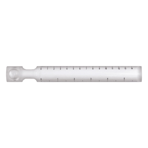 2-in-1 magnifier ruler, made of acrylic with 1 color silkscreen imprint... from ASI 37218 Athena Promo (tm)