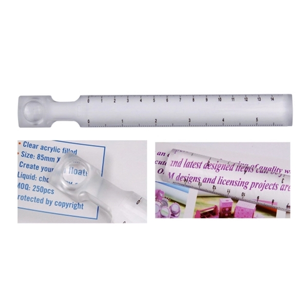 2-in-1 magnifier ruler, made of acrylic with 1 color silkscreen imprint... from ASI 37218 Athena Promo (tm)