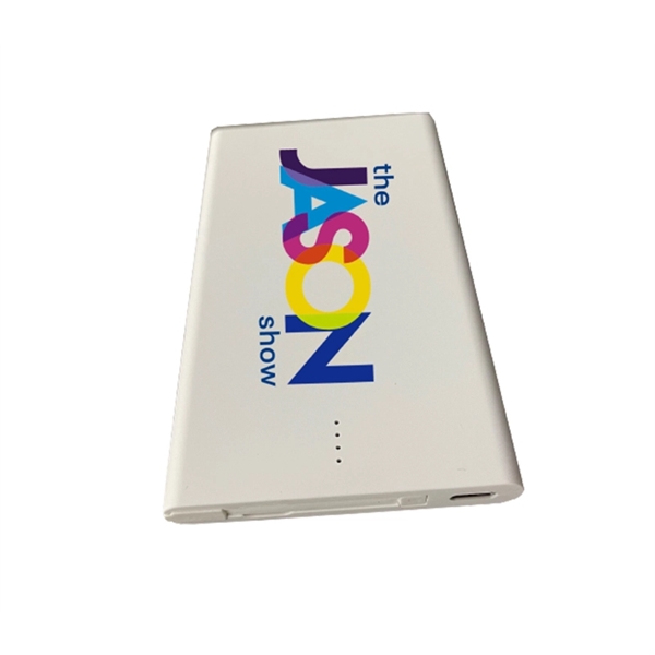 Slim Power Bank with built-in cable + 1 color silkscreen on... from ASI 37218 Athena Promo (tm)