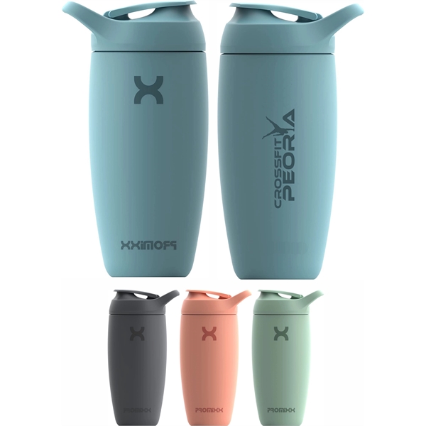 Promixx Pursuit Shaker Bottle Insulated Stainless Steel Water Bottle and Blender... from ASI 72657 Active Life Promo / Active Life