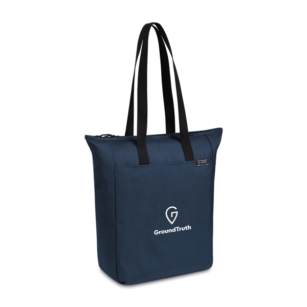 A modern update to a classic tote bag using recycled fabric... from ASI 56070 Gemline / Gemline®