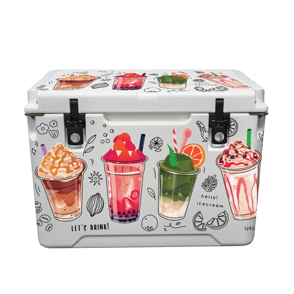 45 quart cooler with rope handles, dual bottle openers, drain plug,... from ASI 76730 Peerless Umbrella Co Inc