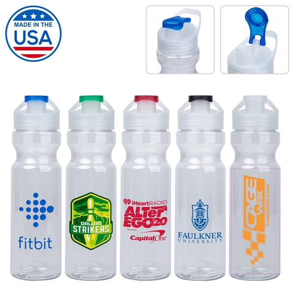 Monaco 28 oz. Clear Handle Water Bottle... from ASI 31517 Admart Products