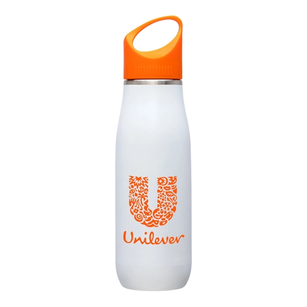 Giorno 23 oz White Stainless Steel Bottle... from ASI 31517 Admart Products