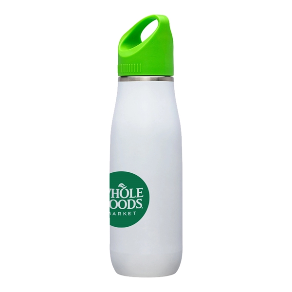 Giorno 23 oz White Stainless Steel Bottle... from ASI 31517 Admart Products