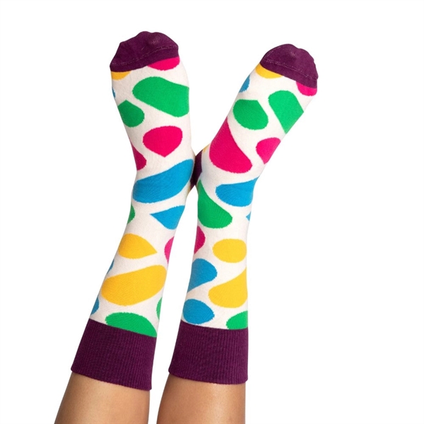 Crew length cotton socks with fully knit/woven designs; made in the... from ASI 88072 Sock Club Enterprises LLC