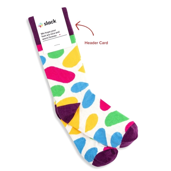 Crew length cotton socks with fully knit/woven designs; made in the... from ASI 88072 Sock Club Enterprises LLC