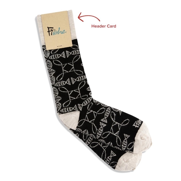 7 day turnaround. Made in USA. Fully knit/woven designs. Custom packaging... from ASI 88072 Sock Club Enterprises LLC